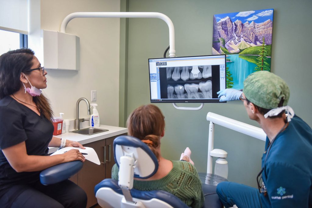Dr. Courtney Doerksen with Patient | Lume Dental | General & Family Dentist | Red Deer