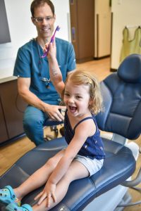 Dr. Courtney Doerksen with Patient | Lume Dental | General & Family Dentist | Red Deer